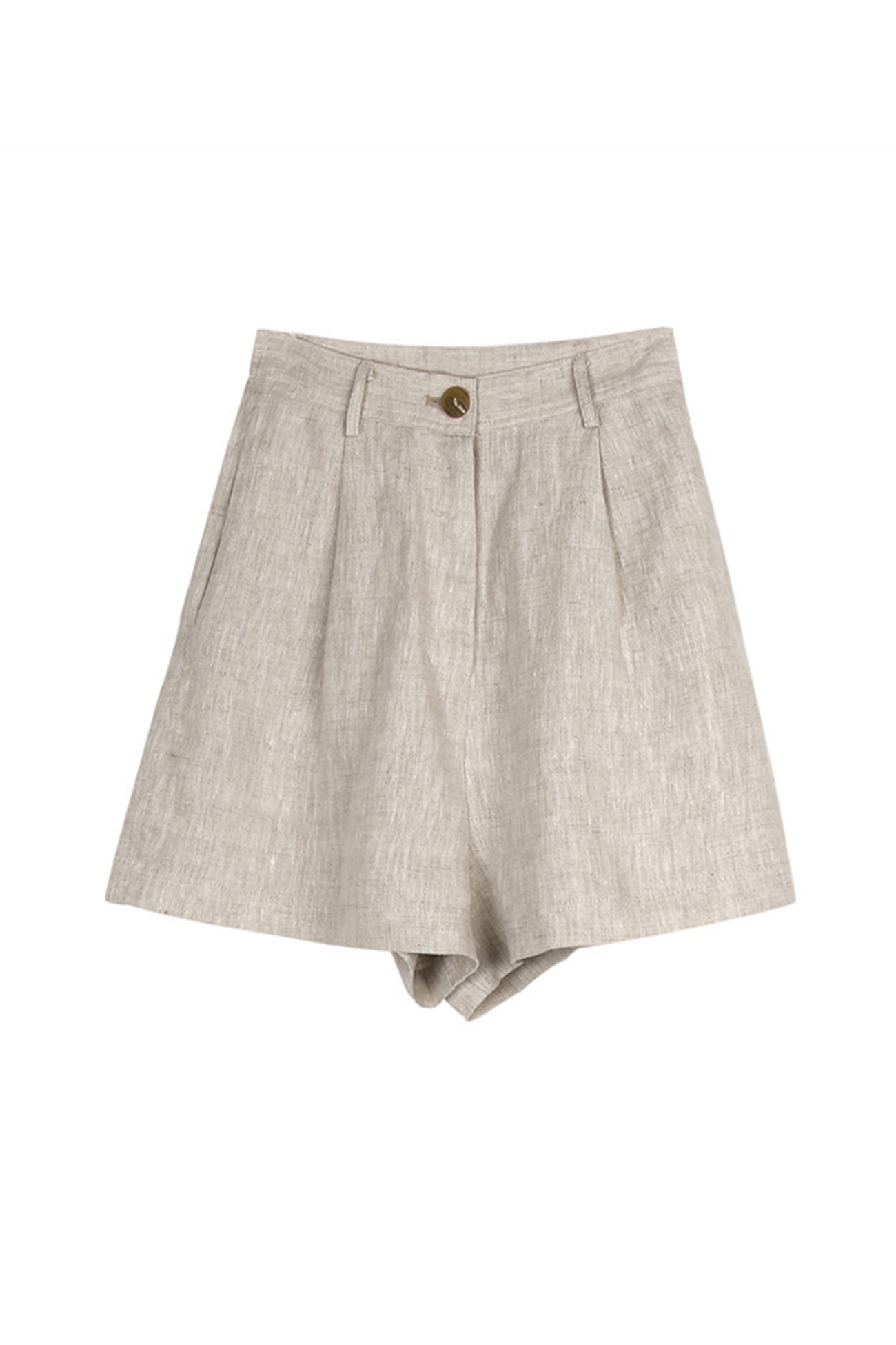 Waist High Linen Shorts InsStreet