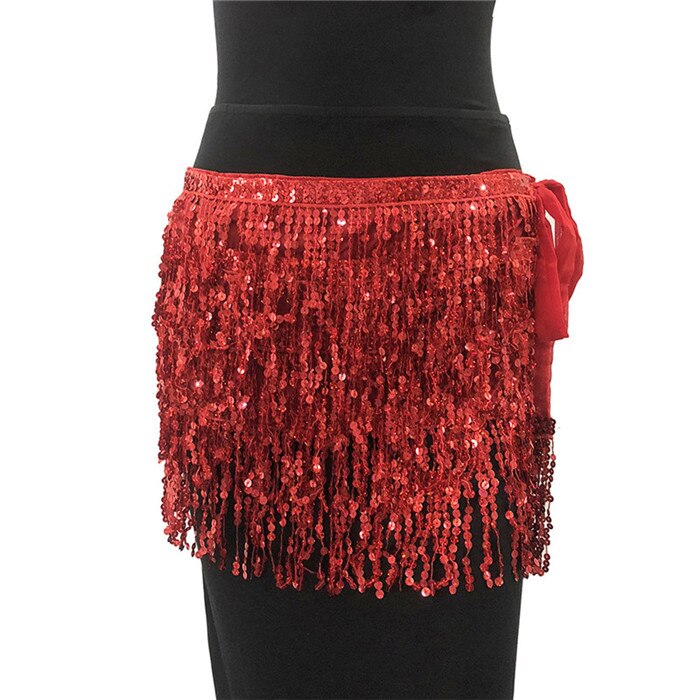 Sparkle Sequined Tassel Lace Up Shiny Skirt InsStreet