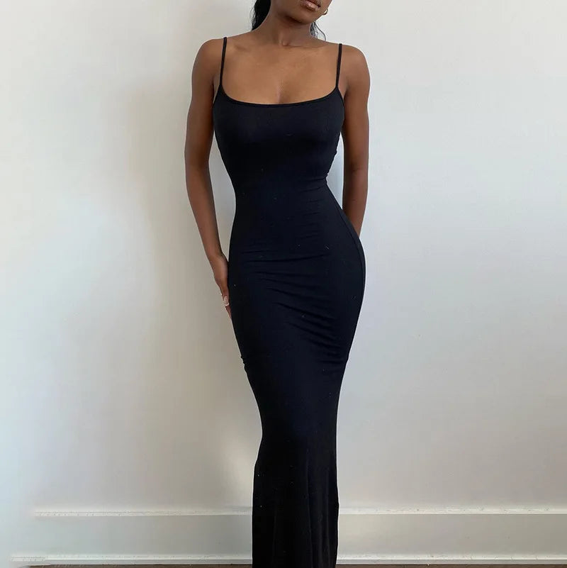 Strap Backless Long Casual Maxi Dress InsStreet