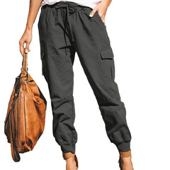 Pockets Ankle Tied Trousers Office Women Pants InsStreet