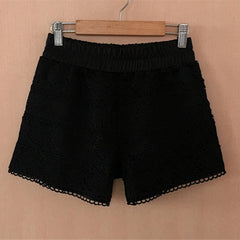 Elastic High Waist Lace Shorts InsStreet