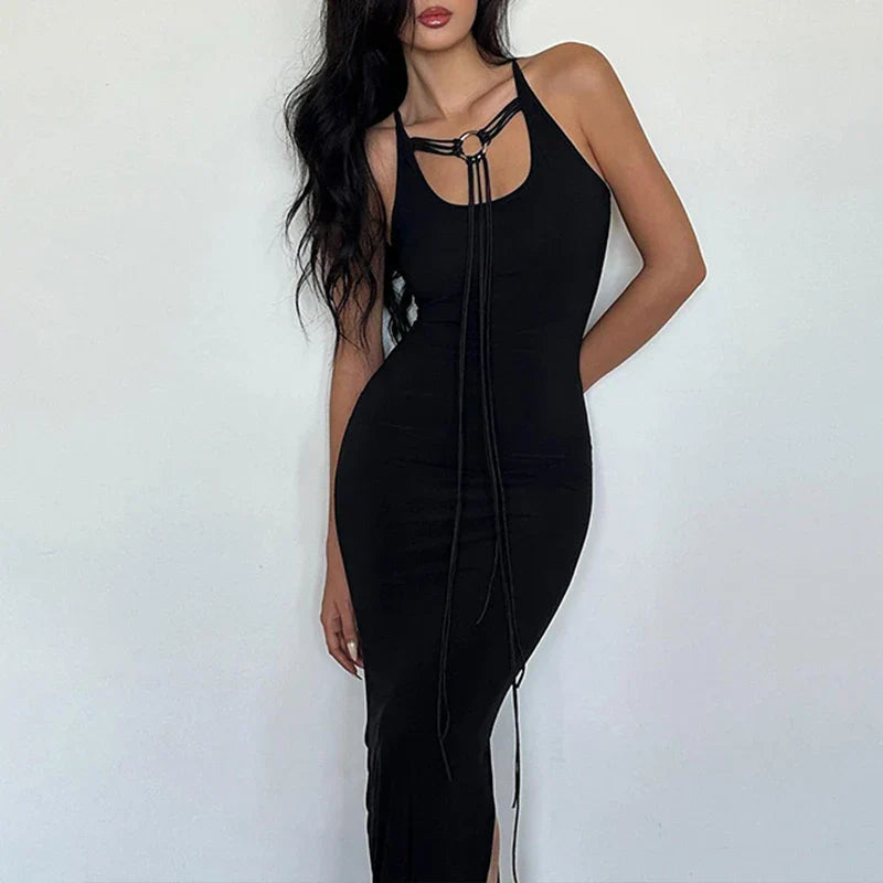 Party Fashion Bandage Sleeveless Backless Long Casual Elegant Bodycon Dress InsStreet