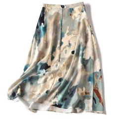 Satin Office Lady Silk Midi Skirts InsStreet