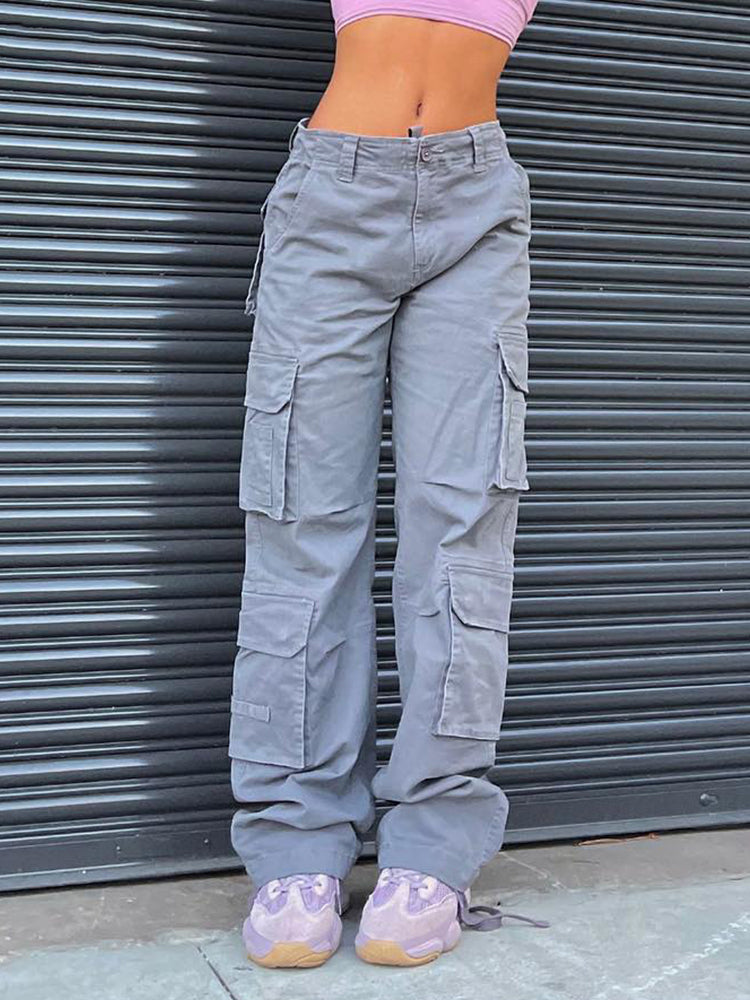 Vintage Grey Cargo Pants InsStreet