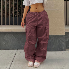 Straight Wide Leg Loose Trousers Cargo Pants InsStreet