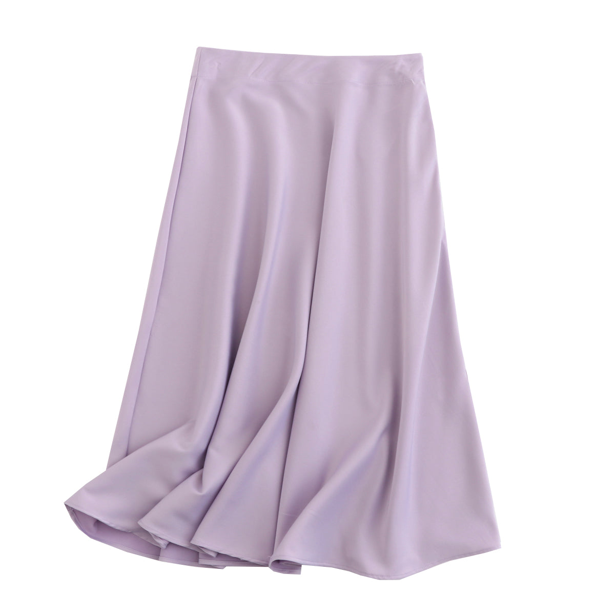 Solid Color High Quality Satin Midi Skirt InsStreet