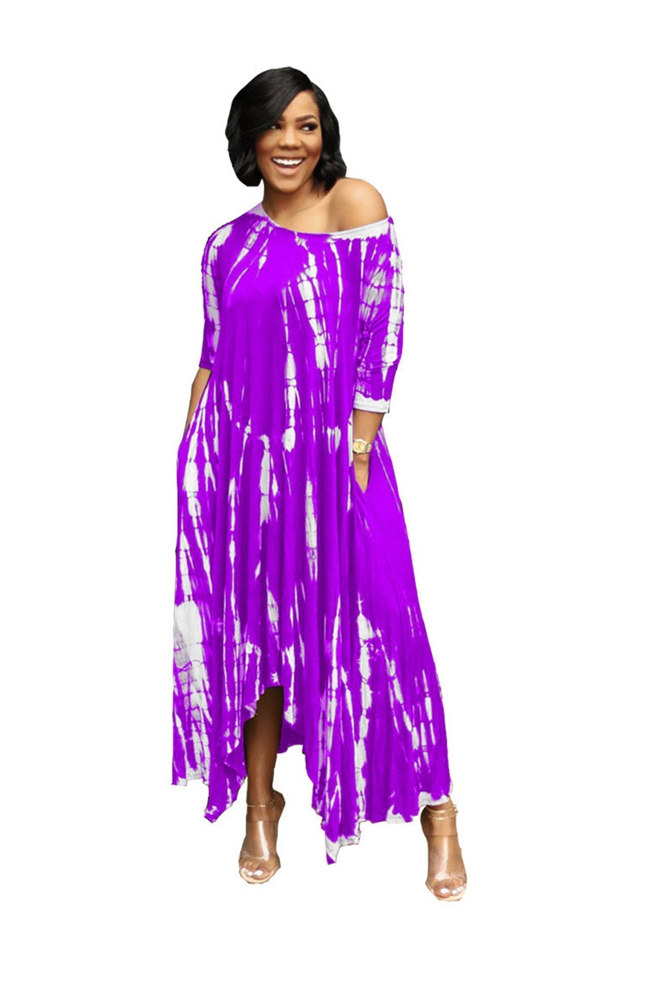 Tie-dyed Drop Shoulder Dress InsStreet