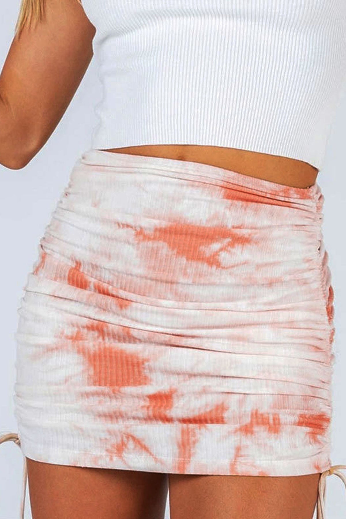 Smocked Tie Dye Skirt InsStreet