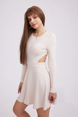 Backless Pullover Dress with Waist Detail InsStreet