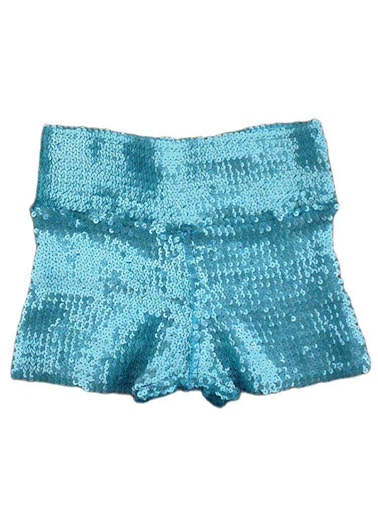 Shiny Sequin Pencil High Waist Mini Shorts InsStreet