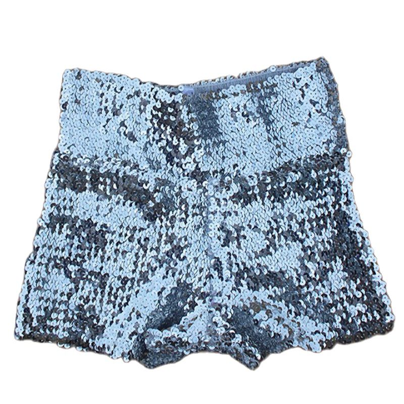 Shiny Sequin Pencil High Waist Mini Shorts InsStreet