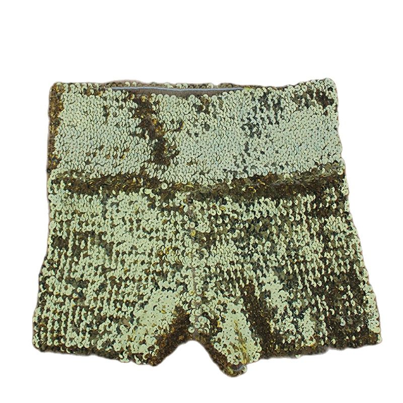 Shiny Sequin Pencil High Waist Mini Shorts InsStreet