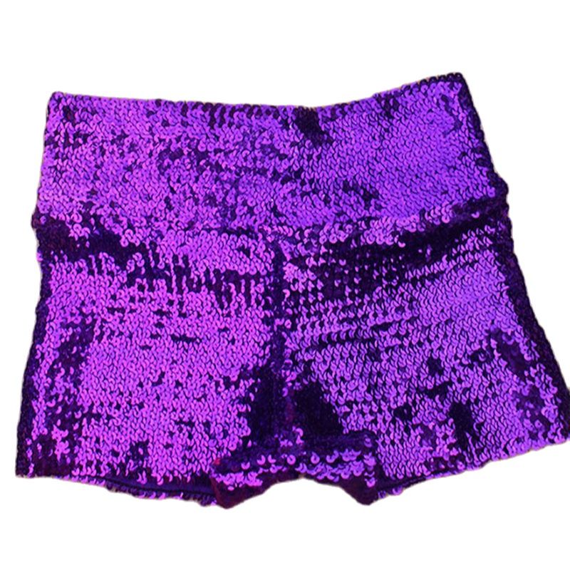 Shiny Sequin Pencil High Waist Mini Shorts InsStreet