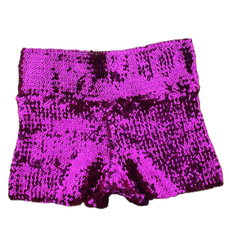 Shiny Sequin Pencil High Waist Mini Shorts InsStreet