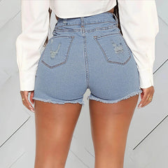 Trendy A Lined Street Elastic Straight Short InsStreet