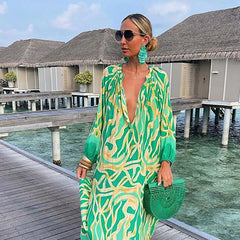 Sexy Beach Party Loose Vintage Boho Dress InsStreet