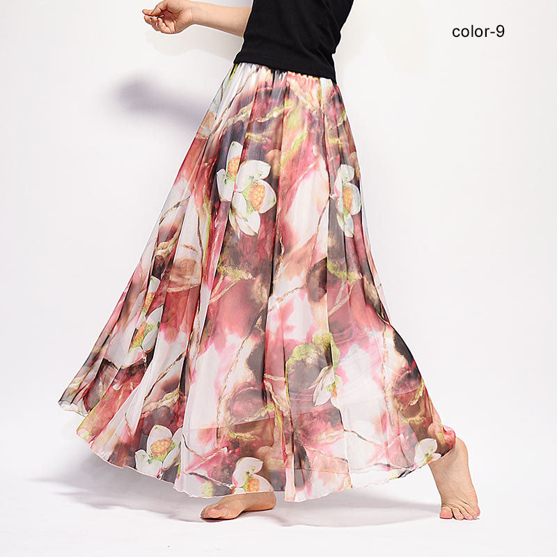 Fashion Florals Print Long Skirt InsStreet