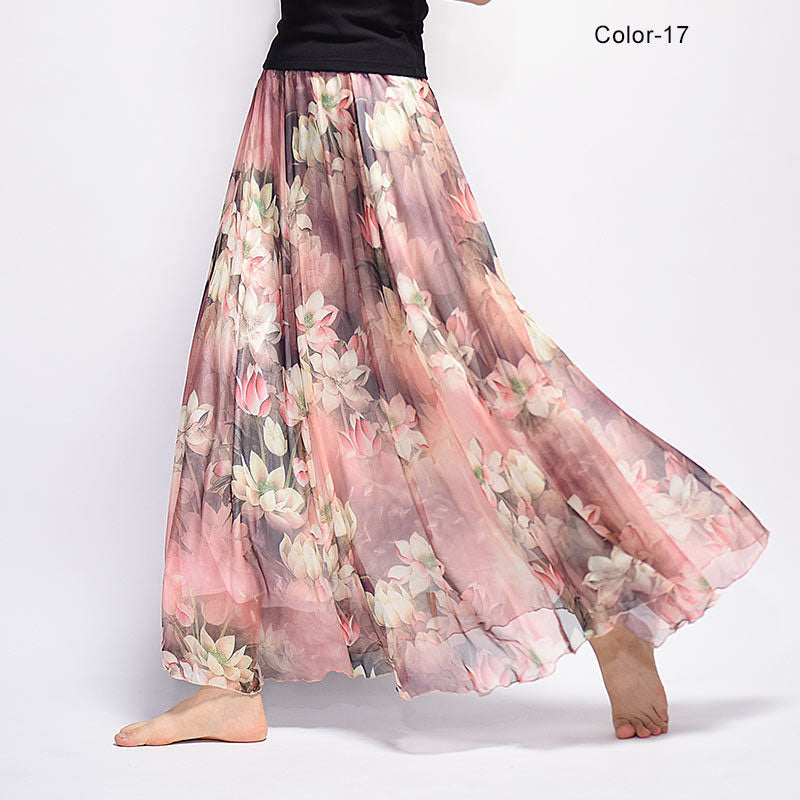 Fashion Florals Print Long Skirt InsStreet