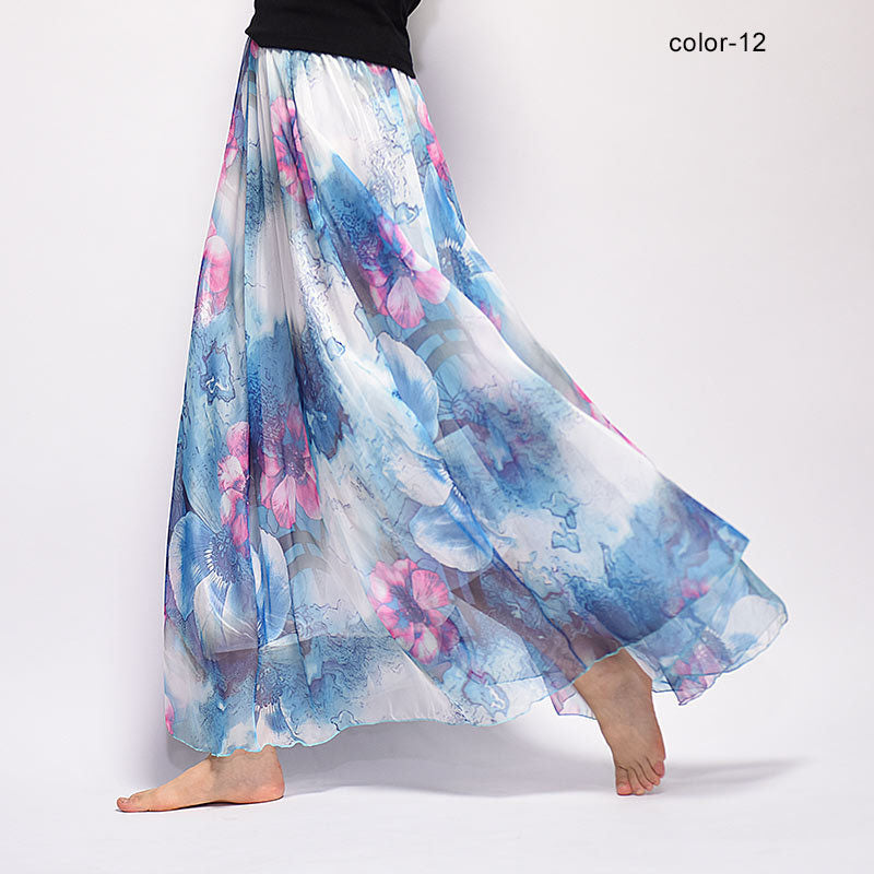 Fashion Florals Print Long Skirt InsStreet