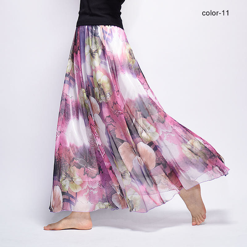 Fashion Florals Print Long Skirt InsStreet