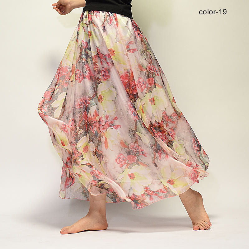 Fashion Florals Print Long Skirt InsStreet