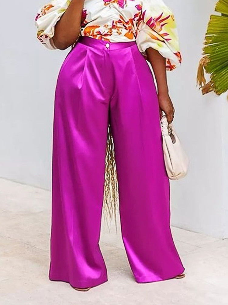 High Waist Wide Leg Pants InsStreet