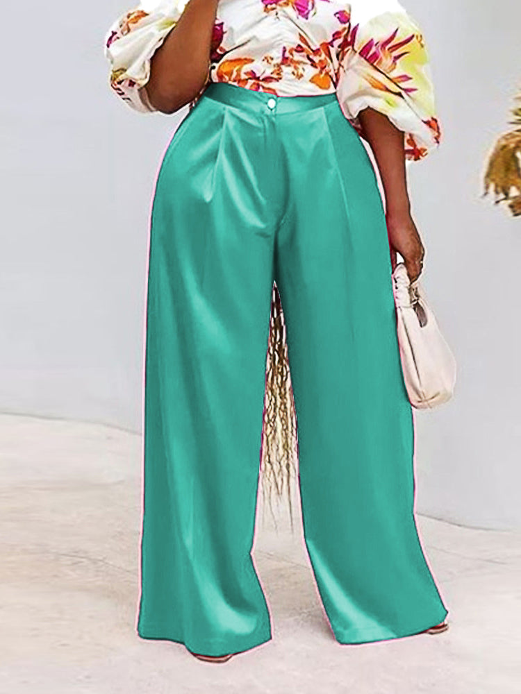 High Waist Wide Leg Pants InsStreet