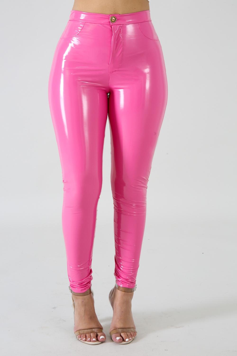 Latex Faux Pu Leather Pants Trousers InsStreet