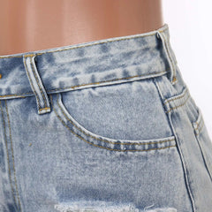 Casual Summer Fashion Jeans High-Waisted Fashion Denim Short InsStreet