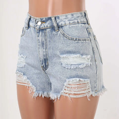 Casual Summer Fashion Jeans High-Waisted Fashion Denim Short InsStreet