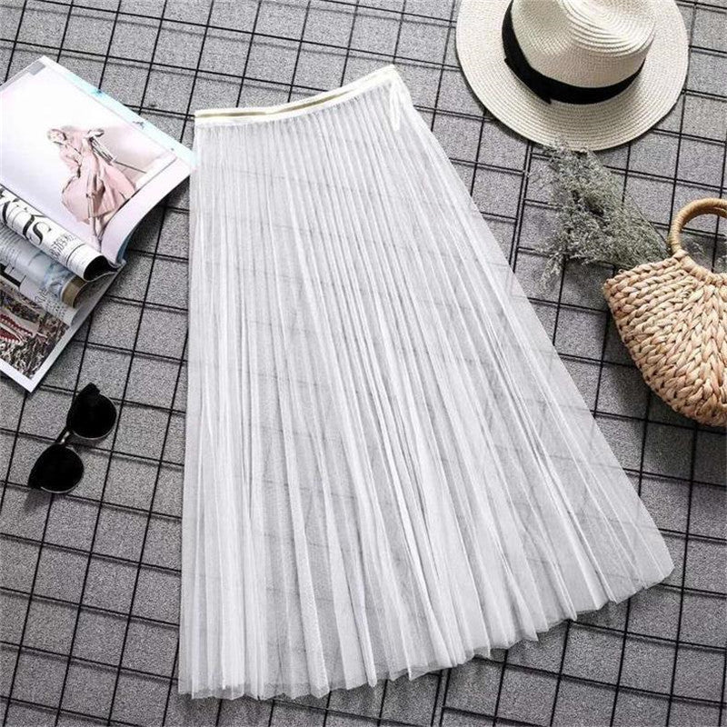 Sexy Mesh Lace Transparent Long Tulle Skirt InsStreet