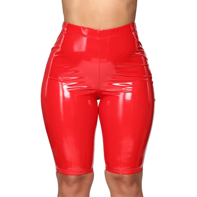 Sexy Wet Look PU Leather Shorts InsStreet