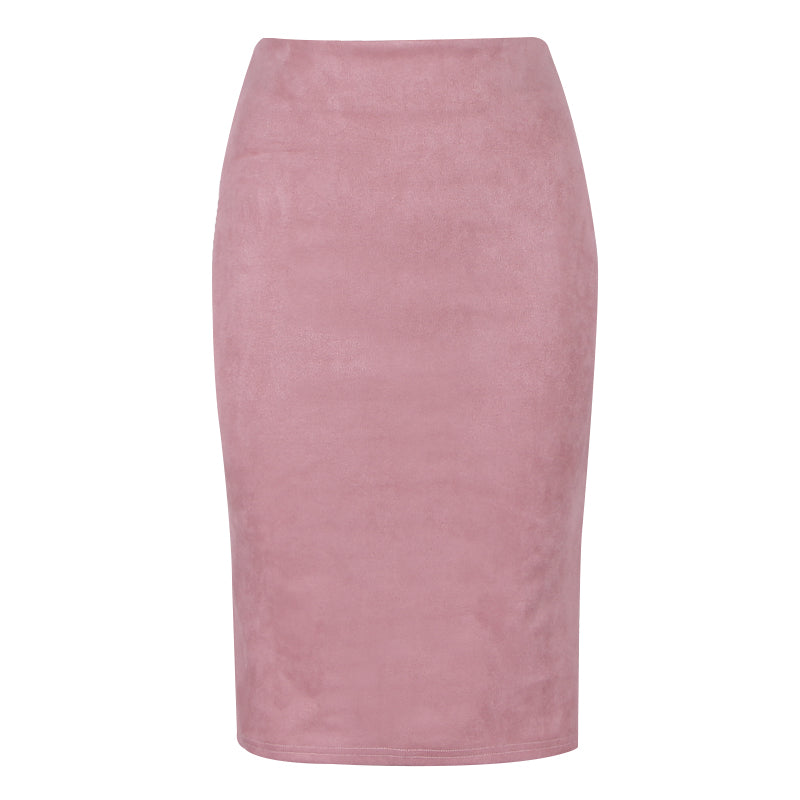 Solid Color Pencil Skirt InsStreet