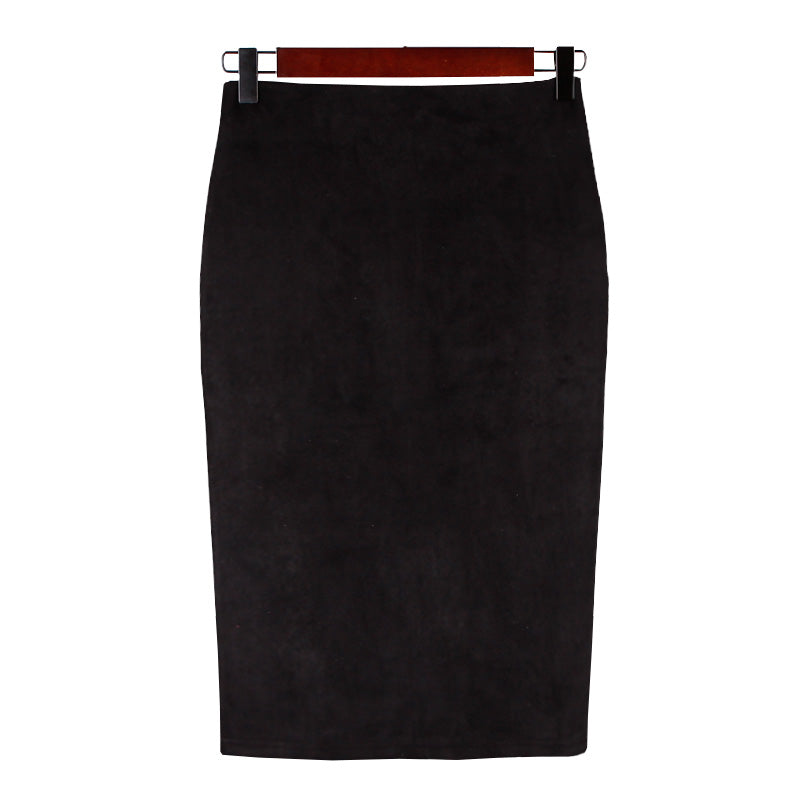 Solid Color Pencil Skirt InsStreet