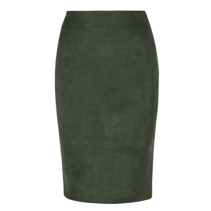 Solid Color Pencil Skirt InsStreet
