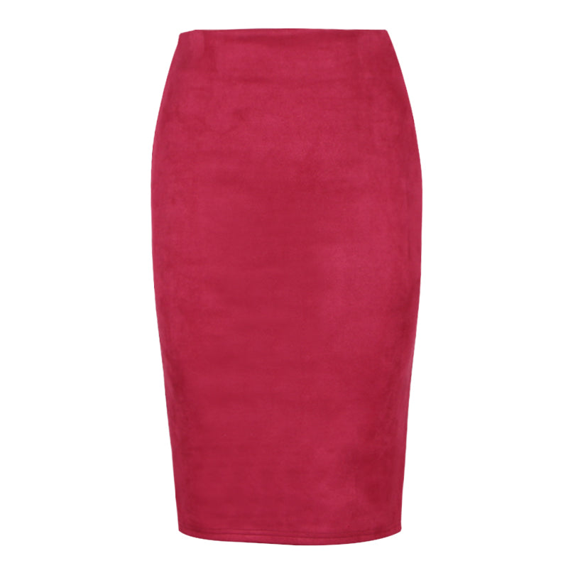 Solid Color Pencil Skirt InsStreet