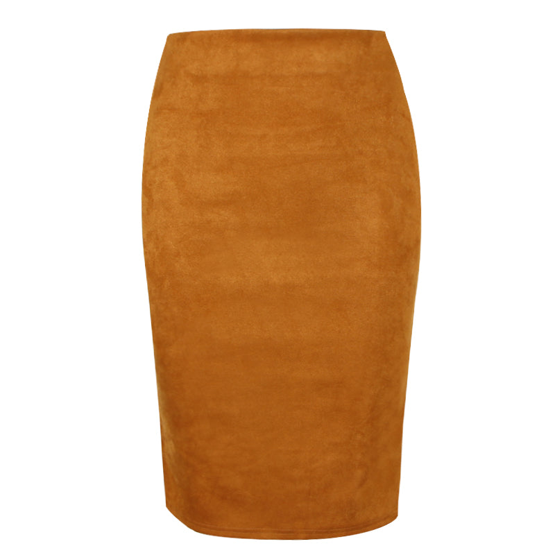 Solid Color Pencil Skirt InsStreet