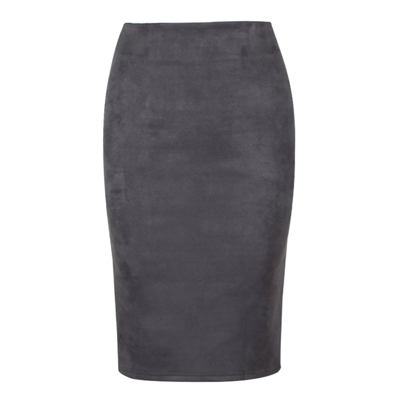 Solid Color Pencil Skirt InsStreet