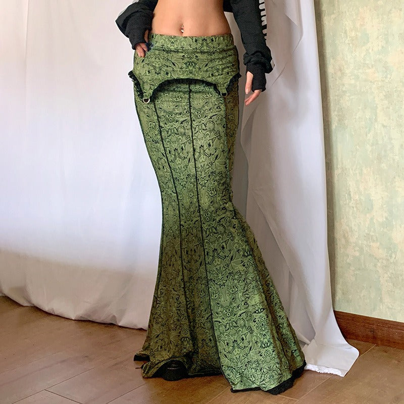 Vintage Long Floral Maxi Skirt InsStreet