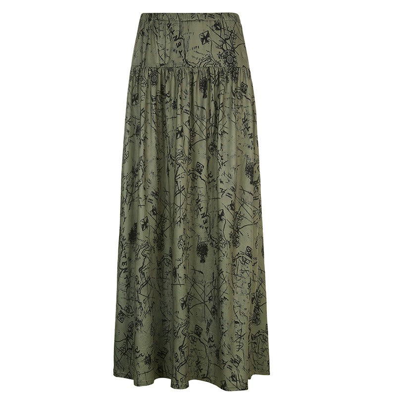Vintage Long Floral Maxi Skirt InsStreet