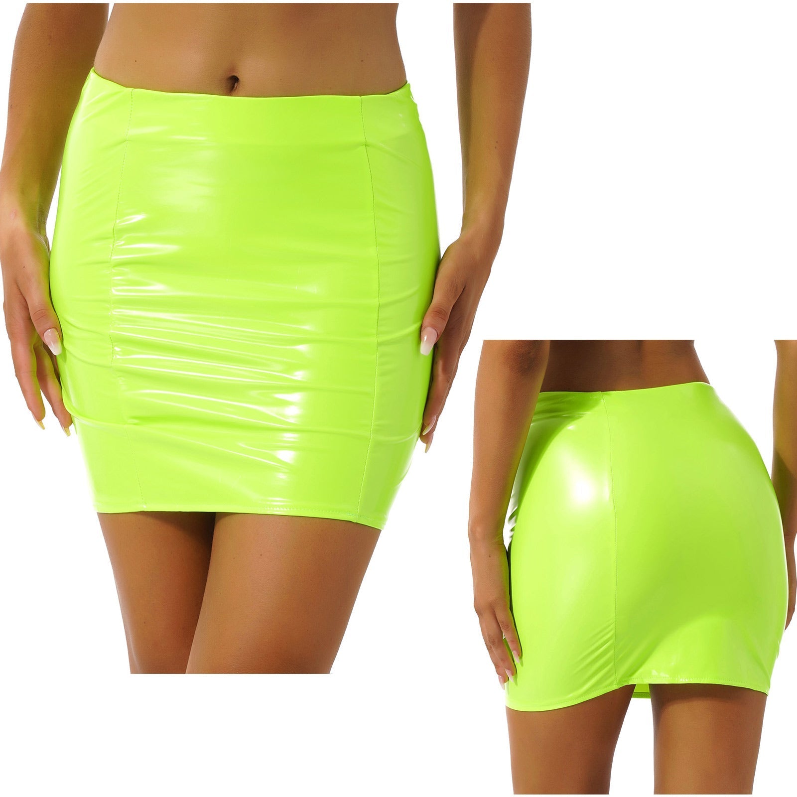 Latex Patent Leather Miniskirt InsStreet