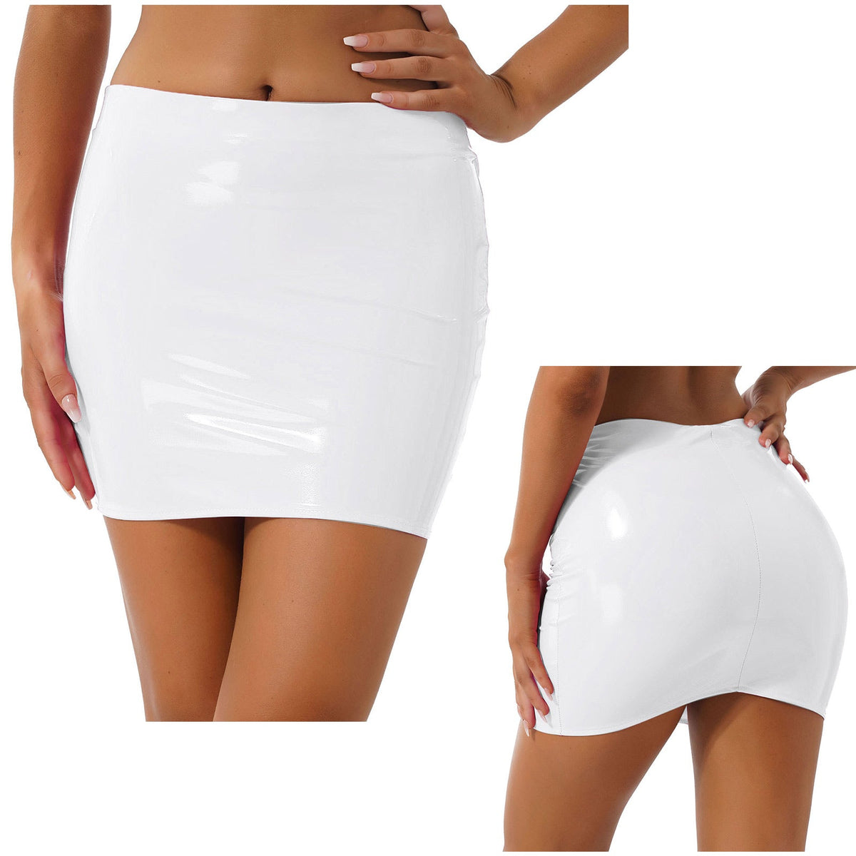 Latex Patent Leather Miniskirt InsStreet