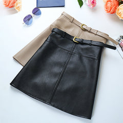 Women New Trend PU Leather Pencil Skirt InsStreet