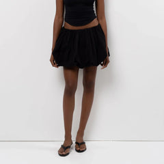 Y2K Bubble Pleated Hem A Line Mini Skirt InsStreet