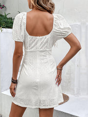 Fairy Vintage White Gown Neck Boxy Backless for Women InsStreet