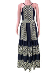 for Gown Patterned Tiered Full-Length Women InsStreet