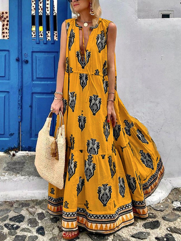 Gown for Design Full-Length Sleeveless Bohemian Women InsStreet