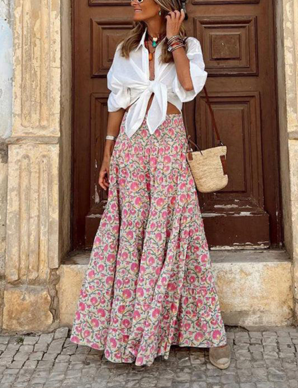 Resort Style Stylish Casual Printed Skirt InsStreet