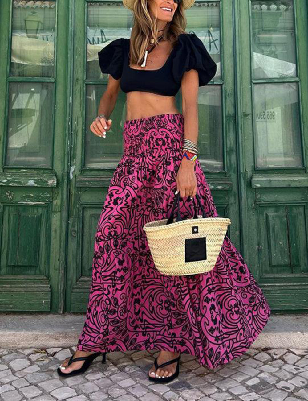 Resort Style Stylish Casual Printed Skirt InsStreet