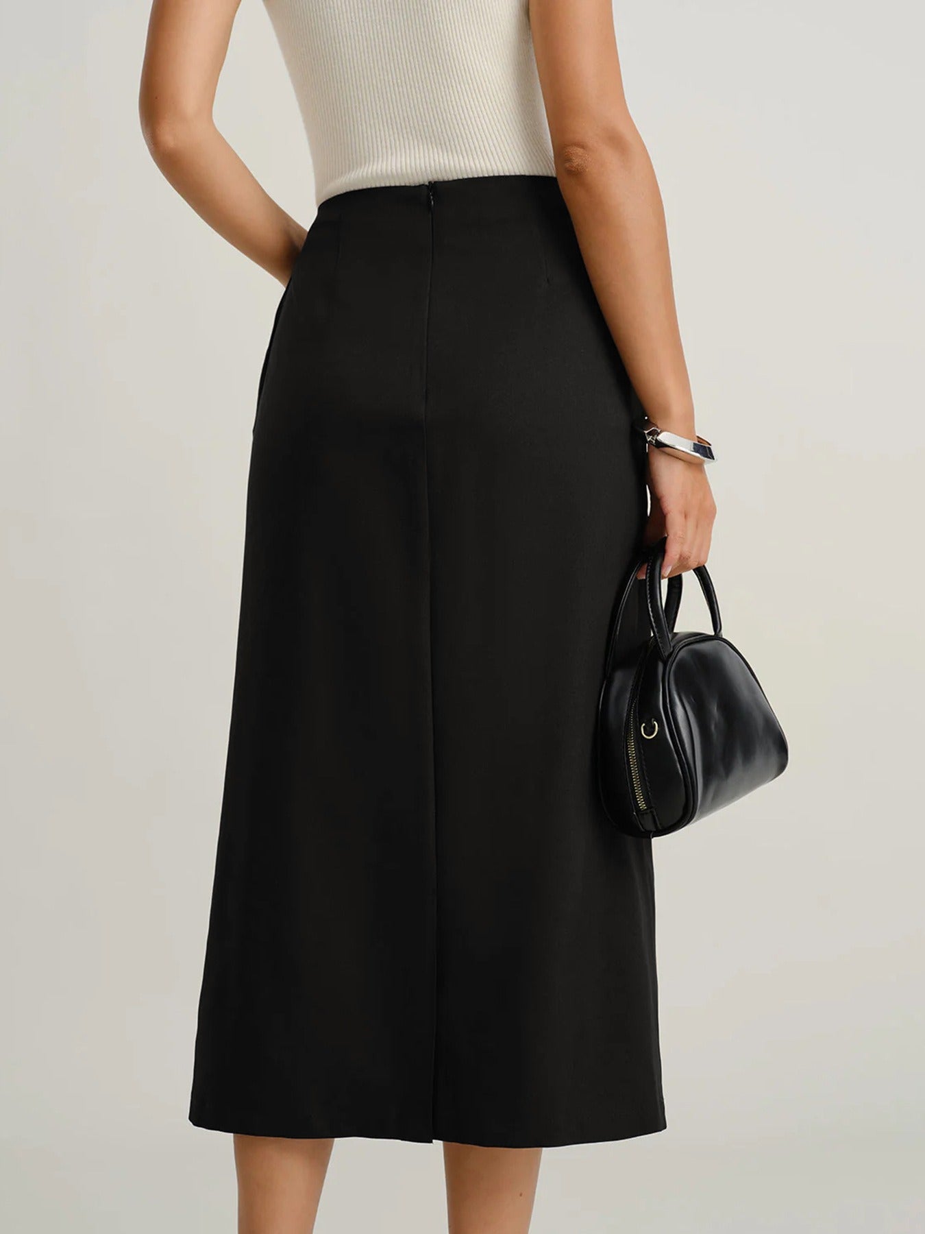 Retro Front-Slit Skirt InsStreet